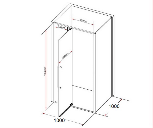 душевое ограждение BLACK&WHITE S812 CC 100